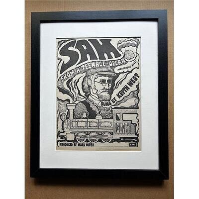 KEITH WEST SAM - FROM A TEENAGE OPERA (FRAMED) POSTER SIZED original music press