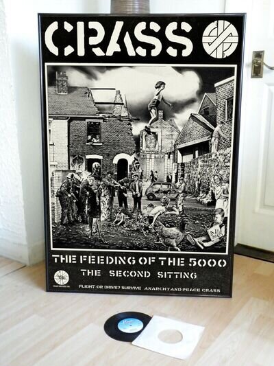 CRASS THE FEEDING THE 5000 PROMO POSTER,STATION OF THE CRASS, BERKETEX