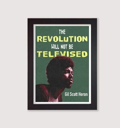 Framed Gil Scott Heron The Revolution will not be Televised Poster Print Jazz