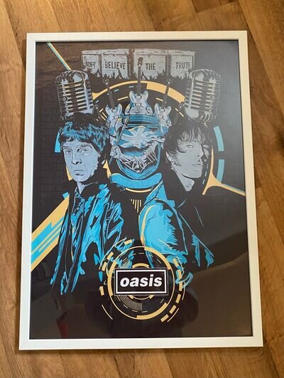 Framed Oasis poster