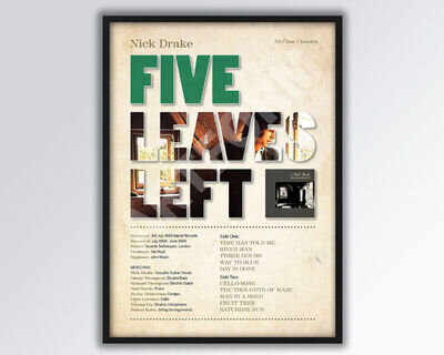 NICK DRAKE ‘Five Leaves Left’ A3 Print