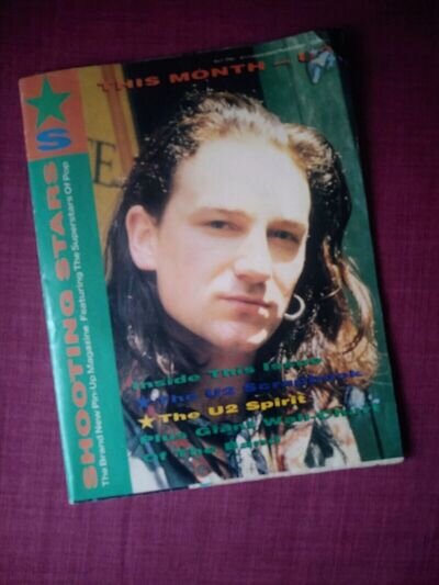 Rare Vintage U2 Poster Magazine 1987 Shooting Stars