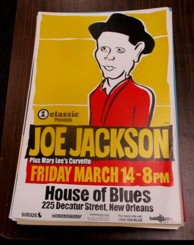 House of Blues Joe Jackson 11x17 Concert Poster