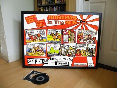 SEX PISTOLS HOLIDAYS IN THE SUN POSTER, JAMIE REID, BOLLOCKS, SWINDLE 2