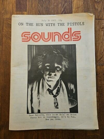 Sounds Newspaper July 30th 1977, Sex Pistols Cover KISS Poster