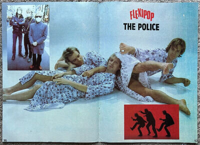 THE POLICE - 1980 Double-sided UK Magazine centrefold poster STING