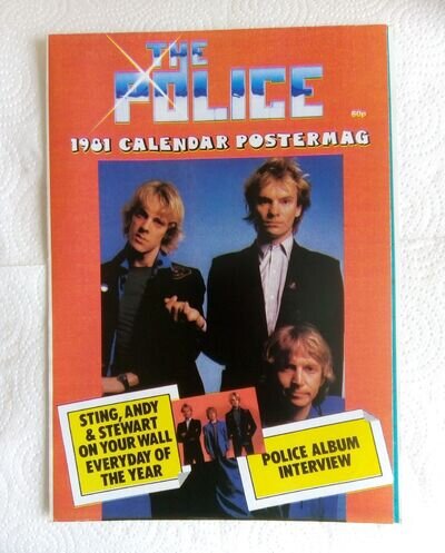 The Police 1981 Calendar Fold Out Postermag VG. Condition Memorabilia.