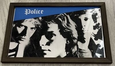 The Police Vintage Picture Mirror 13”x9” VGC