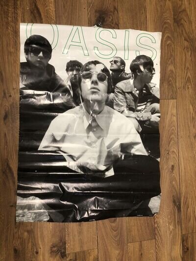 Vintage Original 90s Oasis Poster 33.5” By 24” Band Members