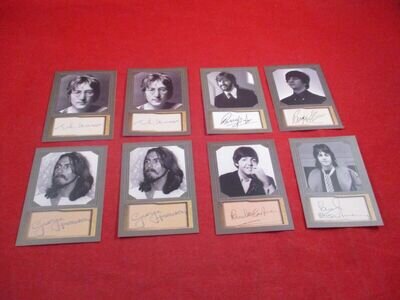 The Beatles Autograph Facsimile D Gordon Cards John Lennon Paul McCartney Ringo