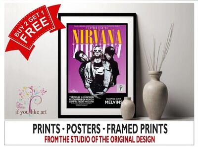 Nirvana The Last Concert 1994 Poster MULTI-PRINT or Three FRAMED Options NEW