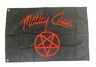 MOTLEY CRUE ICONIC BAND LOGO FLAG