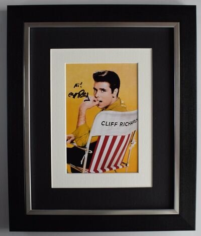 Cliff Richard Signed 10x8 Framed Photo Autograph Display Music Shadows AFTAL COA