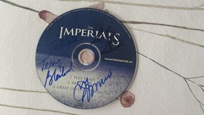 THE IMPERIALS CD AUTOGRAPHED SIGNED TERRY BLACKWOOD JO MOSCHEO ( ELVIS Presley )