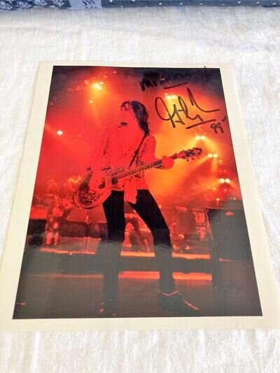 1999 Gilby Clarke Gun's N Roses Signed Zemaitis Guitar Photograph