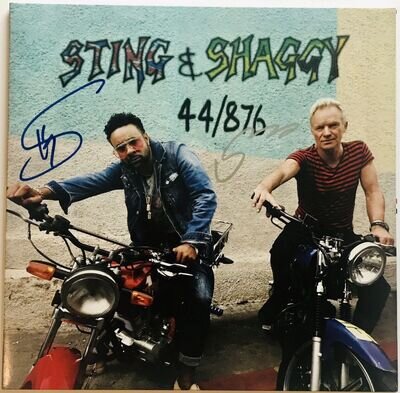 Sting Shaggy signed album 44 876 lp autographed new the police