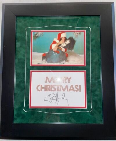 KISS 1977 original personal CHRISTMAS CARD autographed signed by Paul Stanley