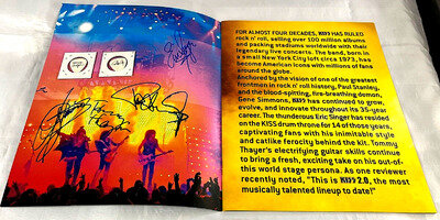 KISS Cobo Arena September 2009 Tourbook Autographed Signed & 2 Picks Paul Tommy