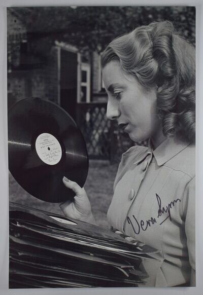 Vera Lynn Signed Autograph 12x8 Photo Music WW2 Forces Sweetheart COA AFTAL