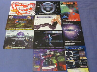 10 ONE 1 NATION OLDSKOOL DNB JUNGLE RAVE FLYERS AMAZON ROAST QUEST FEVER PACK 6