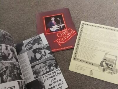 CLIFF RICHARD Gospel Tear Fund Concert Programme / Flyers (fold out poster)