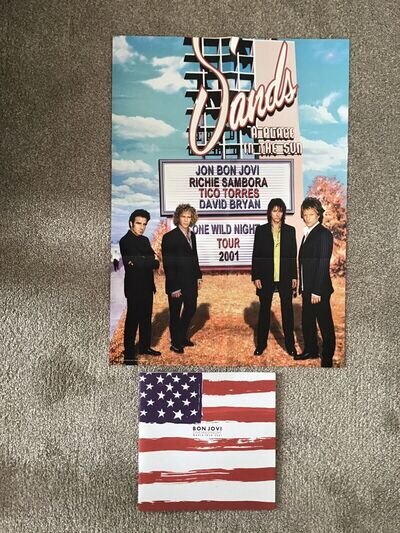 Bon Jovi One Wild Night World Tour 2001 Poster And Programme