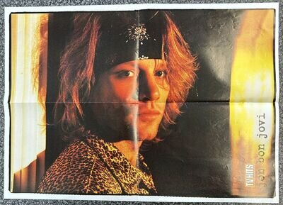 Jon Bon Jovi Large Original TV Hits Magazine Vintage 90s Poster