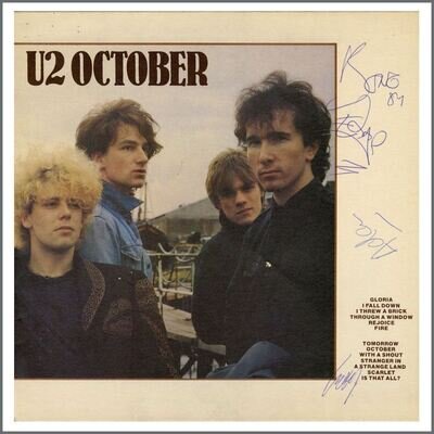 U2 1981 Autographed October Album (UK)