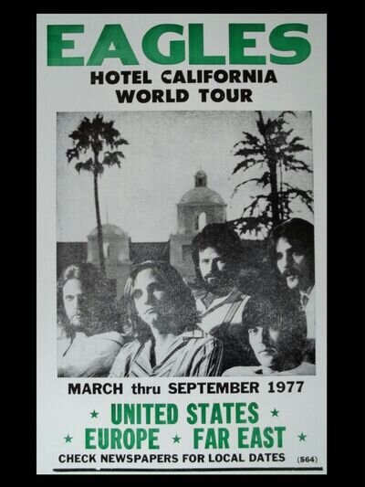 The Eagles Hotel California 16" x 12" Photo Repro Promo Poster