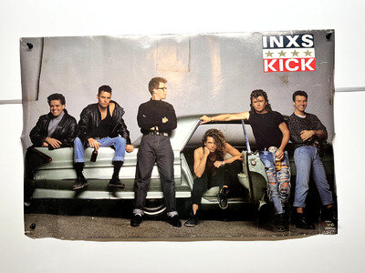 Poster: INXS: Kick (1987): World Tour, Funky music original 35x22