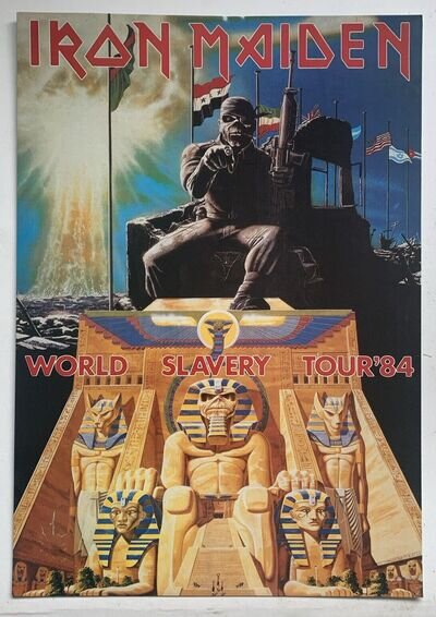 Iron Maiden World Slavery Tour 1984 Poster 30 X 42cm A3 Size Philistine Graphics