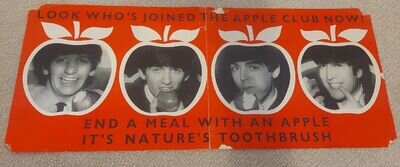 BEATLES POSTER ' LOOK WHO'S JOINED THE APPLE CLUB NOW '