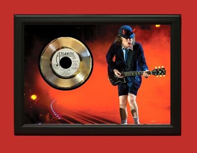 AC/DC Poster Art Wood Framed 45 Record Display "C3"