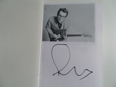 ELVIS COSTELLO AUTOGRAPHED 8 X 6 ALBUM PAGE