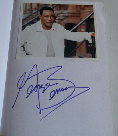 GEORGE BENSON AUTOGRAPHED 8 X 6 ALBUM PAGE