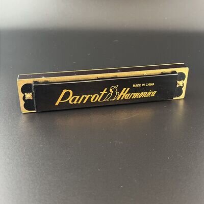 Vintage Parrot Harmonica 36 Holes