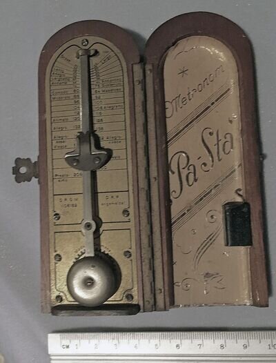 *RARE Coffin Type ANTIQUE PA-STA METRONOME c19 century German