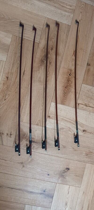 Antique violin bows x 5