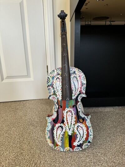 Hand painted Violin - No String - Ornamental Only