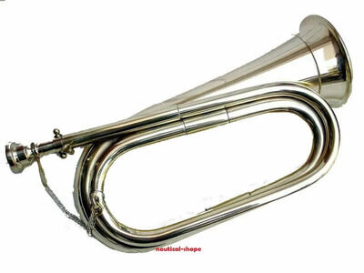 Professional Military/ Scout/ Silver Bugle British Army Signal Bugle Sound