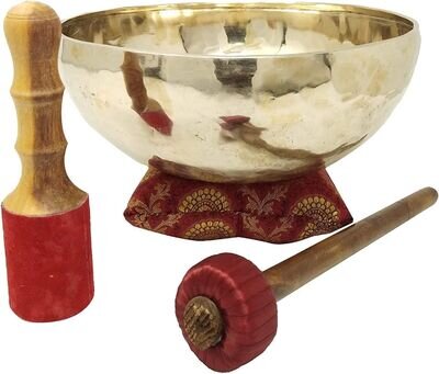 12 Inch Healing Meditation Tibetan Rare Singing Bowl, Hand Hammered