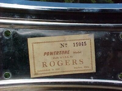 ROGERS vintage POWERTONE 1968s drum shell 5x14 Chrome Over Brass - free shipUS48