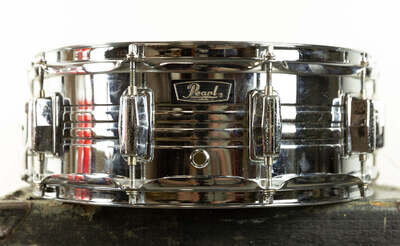 1970s Pearl 5x14 B-4514 Chrome Over Brass Snare Drum