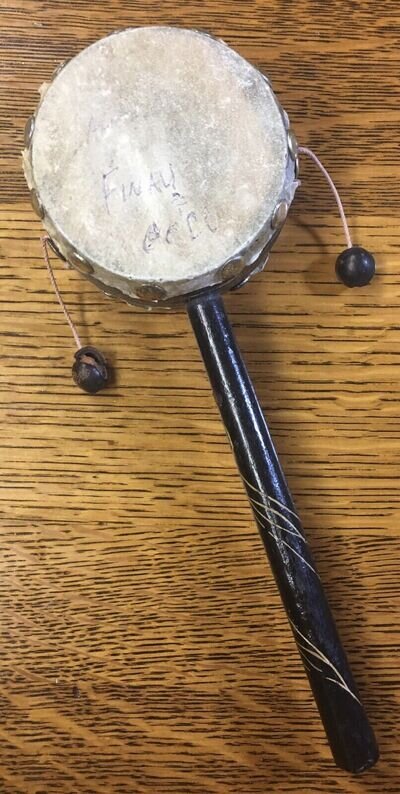 10” Handcarved Twist Drum, Rustic Hand Instrument