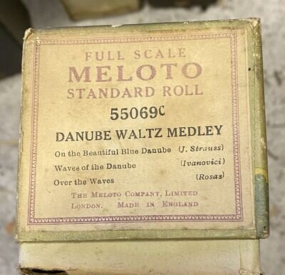 Melolo Danube Waltz Melody Pianola Roll by J Strauss