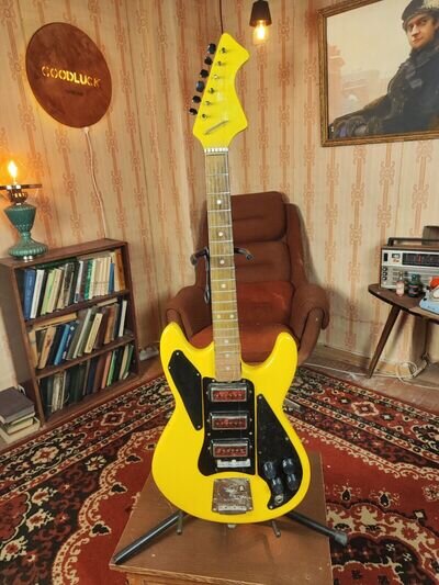 UNKNOWN Dragon Rare Vintage Electric Craft Guitar Soviet USSR