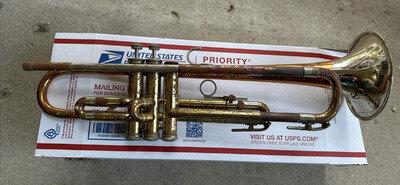 VTG 1961 Frank Holton Collegiate Brass Trumpet Elkhorn Wisconsin USA Instrument