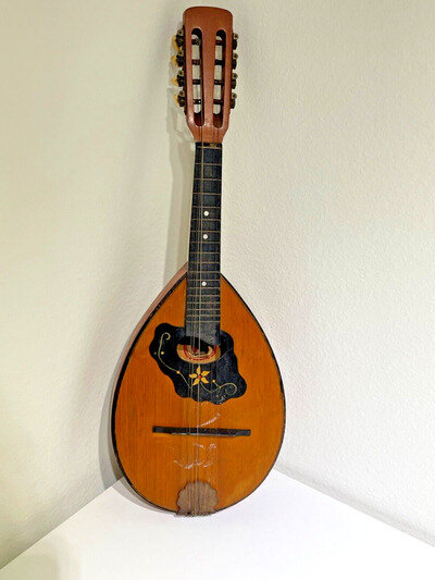 Antique Signatone Flat Back Mandolin Made in Czechoslovakia Need Work Sold AS-IS