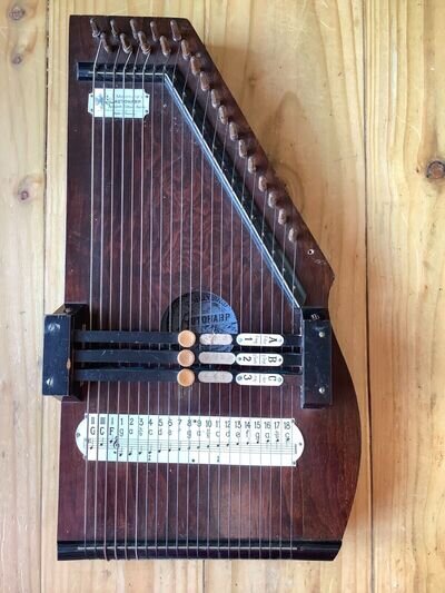 Vintage T Meinhold's Autoharp. In original Wooden Box.