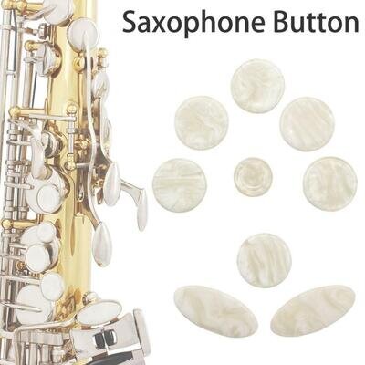 9pcs/set Saxophone Finger Buttons Pearl Real Abalone Shell Repair Parts Sax